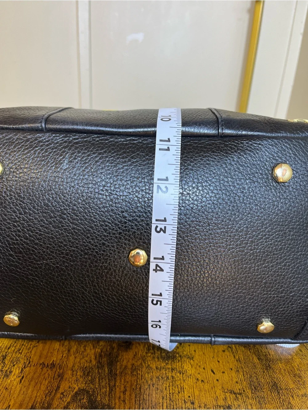 Halston Heritage Black Pebbled Leather Briefcase Tote